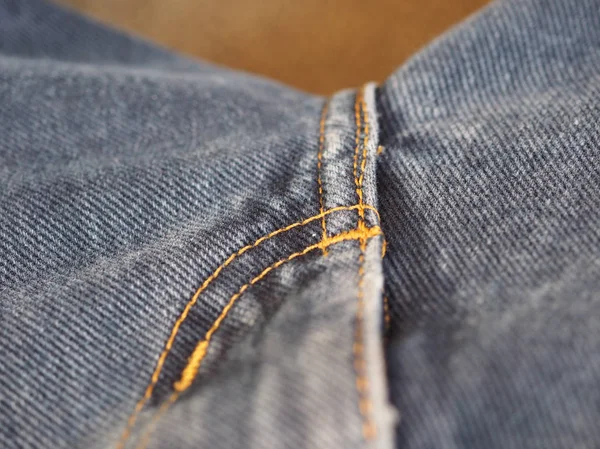 Blauwe Jeans Stof Textuur Nuttig Als Achtergrond — Stockfoto