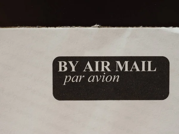 Air Mail Par Avion French Label Letter — Stock Photo, Image