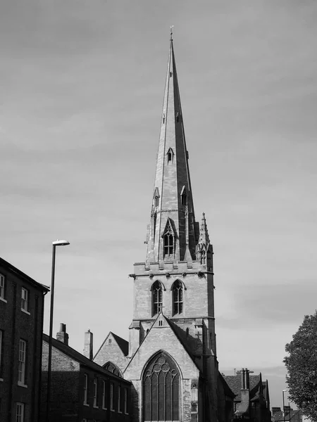 Церковь Святых Кембридже Великобритания Чёрном Белом Цветах — стоковое фото