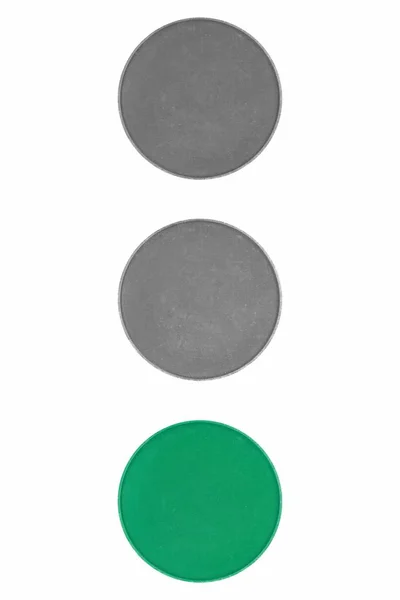 Señal Tráfico Luz Verde Significa Camino Está Despejado — Foto de Stock