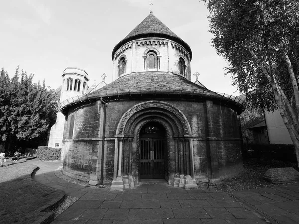 Anglikanska Kyrkan Den Heliga Graven Aka Runda Kyrkan Cambridge Svart — Stockfoto