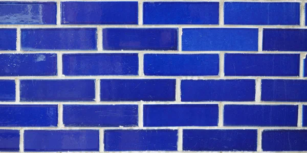 Синяя Стена Брик Полезна Качестве Фона — стоковое фото