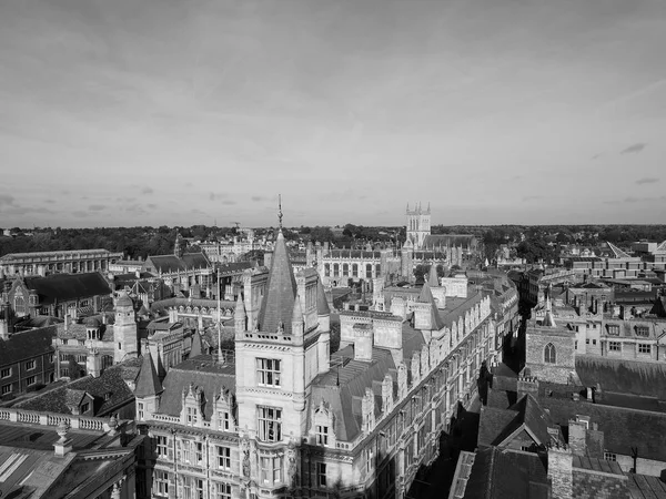 Letecký Pohled Město Cambridge Černé Bílé — Stock fotografie