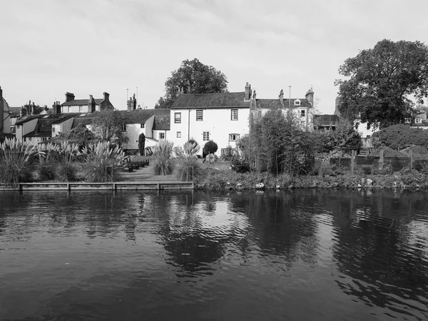 View River Cam Cambridge Black White — Stock Photo, Image