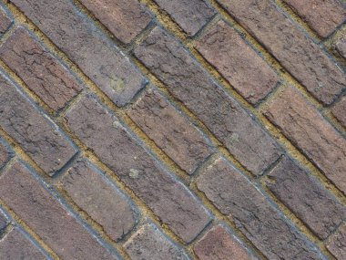 Kırmızı tuğla duvar doku çapraz çinileri ile arka plan olarak yararlı