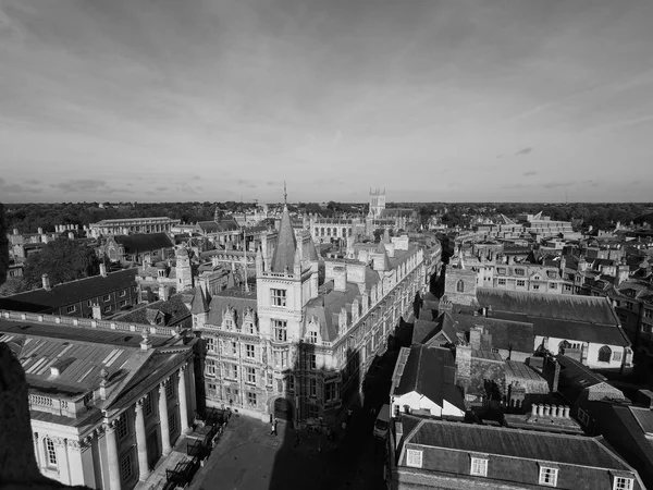 Aerial View City Cambridge Black White — Stock Photo, Image