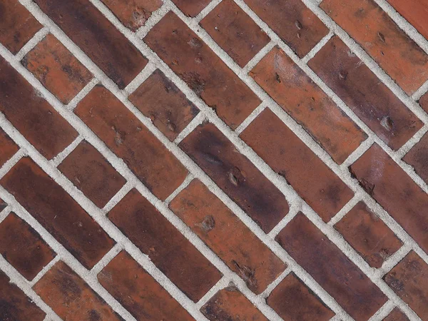 Red Brick Wall Useful Background Diagonal Tiles — Stock Photo, Image