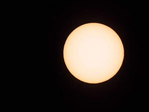 Die Sonne Mit Dem Teleskop Vom Planeten Erde Aus Gesehen — Stockfoto