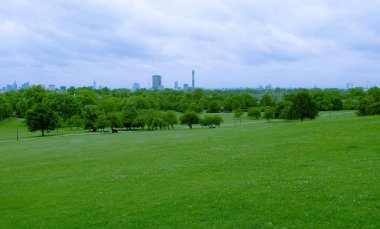 Primrose Hill Parkı'ndan görülen Londra manzarası