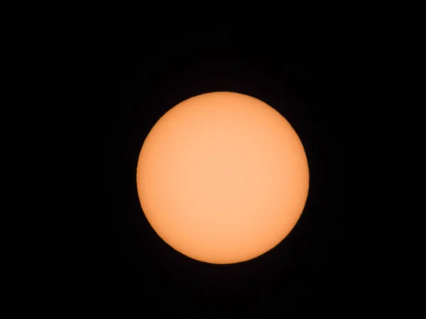 Die Sonne Mit Dem Teleskop Vom Planeten Erde Aus Gesehen — Stockfoto