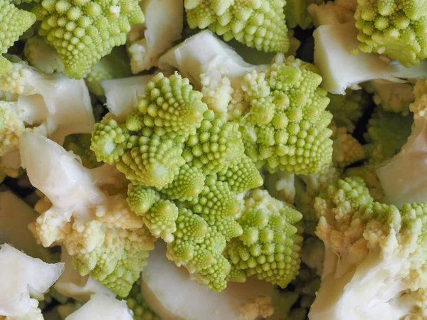 Romanesco Broccoli Brassica Oleracea Aka Romaanse Bloemkool Buzzy Broc Groenten — Stockfoto