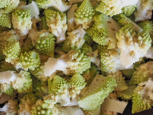 Romanesco Broccoli Brassica Oleracea Aka Romanischer Blumenkohl Oder Brummiges Brokgemüse — Stockfoto