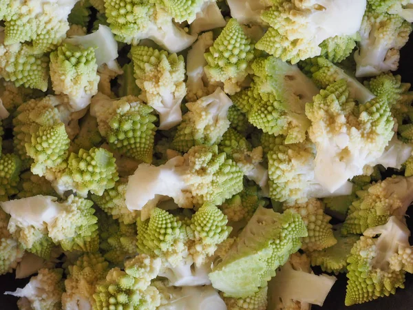 Romanesco Broccoli Brassica Oleracea Aka Romanischer Blumenkohl Oder Brummiges Brokgemüse — Stockfoto