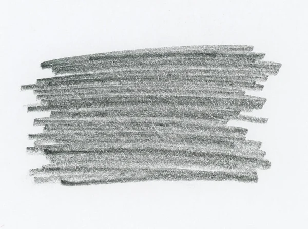 Чорний Ескіз Олівця Білому Папері — стокове фото