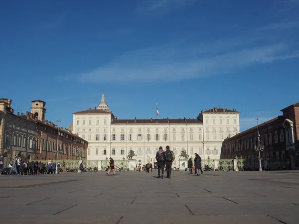 Turyn Włochy Około Stycznia 2019 Palazzo Reale Czyli Pałac Królewski — Zdjęcie stockowe