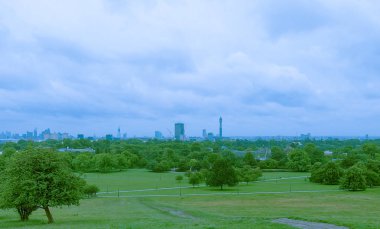 Primrose Hill Parkı'ndan görülen Londra manzarası
