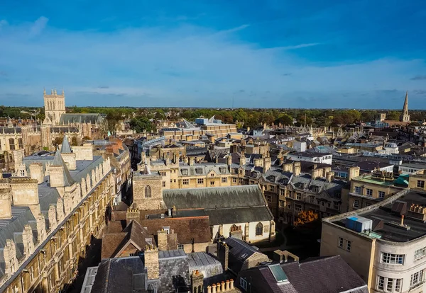 Vista Aérea Cidade Cambridge Reino Unido — Fotografia de Stock