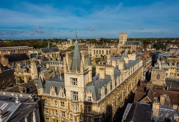 Vista Aérea Cidade Cambridge Reino Unido — Fotografia de Stock