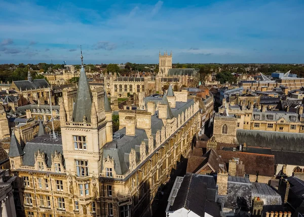 Vista Aérea Cidade Cambridge Reino Unido — Fotografia de Stock