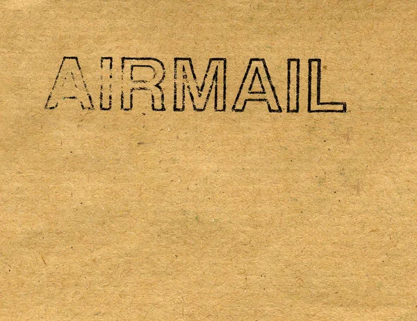 Brown Paper Texture Airmail Stamp Useful Background — Stock Photo, Image