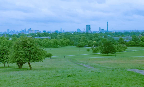 London Skyline Vidět Primrose Hill Parku — Stock fotografie