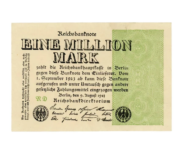 Eine Million Mark Znamená One Million Mark Rok 1923 Bankovky Royalty Free Stock Fotografie