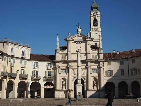 Venaria Olaszország 2019 Február Körül Piazza Annunziata Tér — Stock Fotó