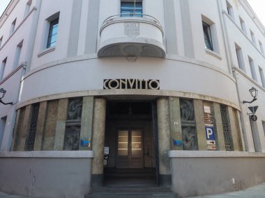 Alba, İtalya - Şubat 2019 yaklaşık: Civico Collegio Convitto (yani toplumsal yatılı okul)