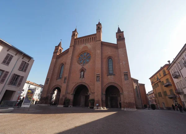 Alba Italië Circa Februari 2019 Duomo San Lorenzo Lawrence Kathedraal — Stockfoto