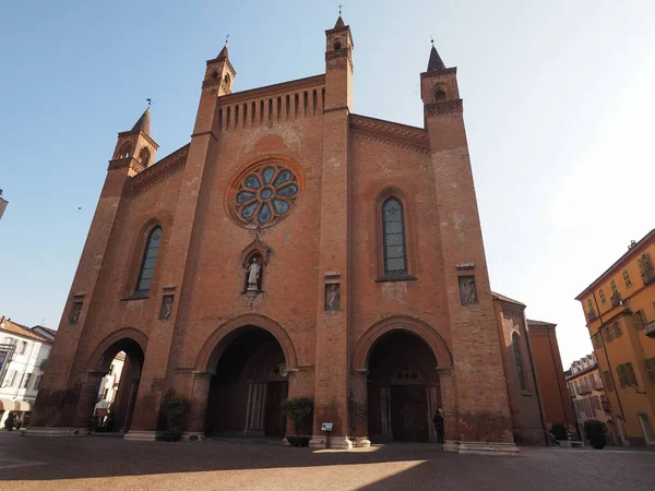 Duomo San Lorenzo Lawrence Cathedral Alba Italy — Stock Photo, Image