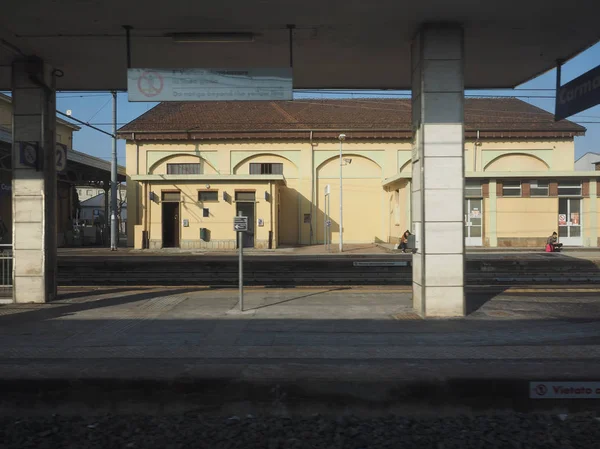 Carmagnola Itália Fevereiro Circa 2019 Estação Ferroviária Carmagnola — Fotografia de Stock