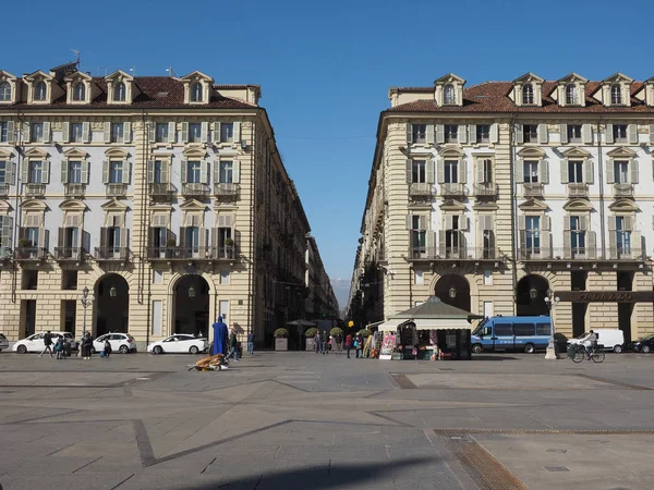 Piazza Castello plein in Turijn — Stockfoto