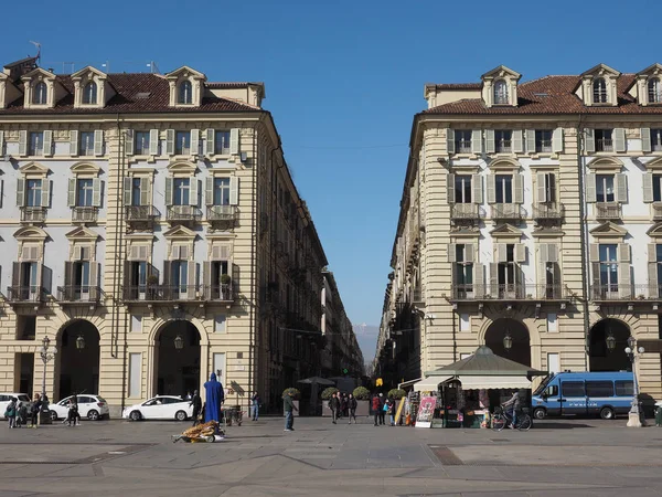 Piazza Castello plein in Turijn — Stockfoto