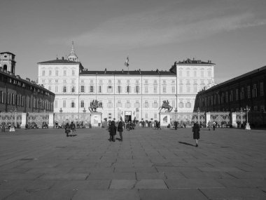 Palazzo Reale, siyah ve beyaz Torino