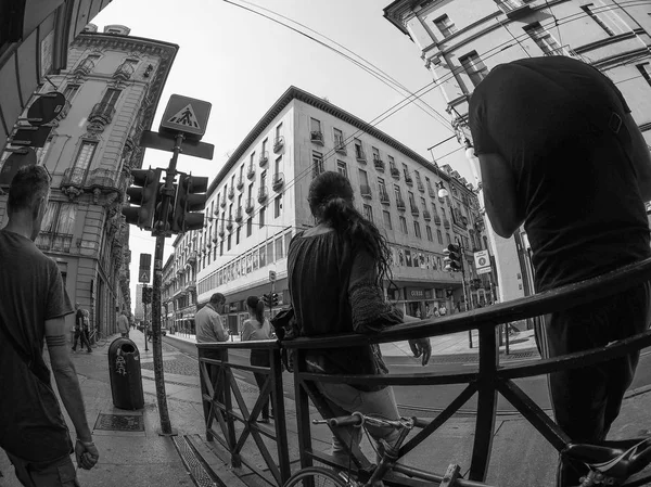 Veduta della città di Torino in bianco e nero — Foto Stock