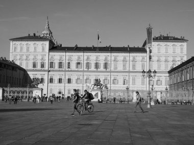 Palazzo Reale, siyah ve beyaz Torino