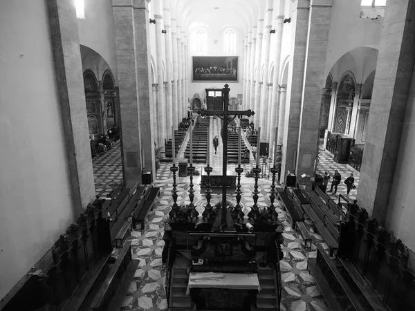 Kathedrale in Turin in schwarz-weiß — Stockfoto