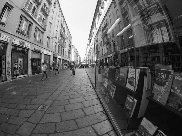 Вид на місто Турин чорно-білі — стокове фото