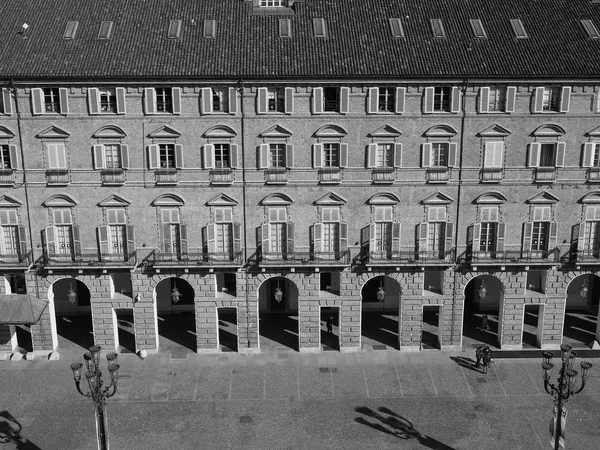 Veduta aerea di Torino in bianco e nero — Foto Stock