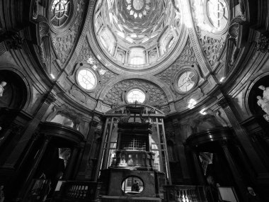 Capella della Sindone da siyah ve beyaz Torino