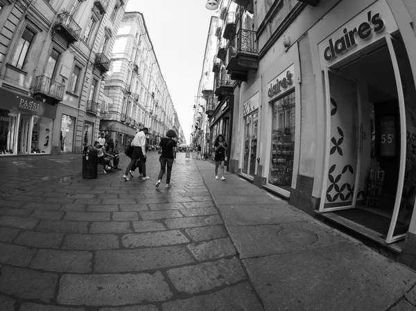 Vista de la ciudad de Turín en blanco y negro —  Fotos de Stock