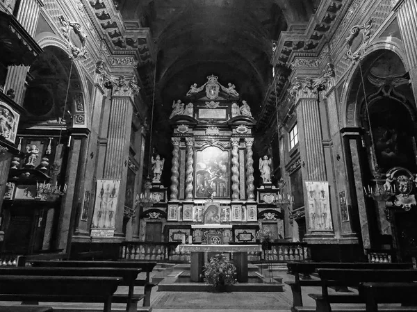 San Francesco da Paola church in Turin in black and white — Stock Photo, Image