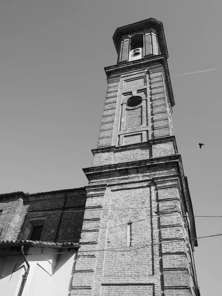 Iglesia de San Giuseppe en Alba en blanco y negro — Foto de Stock