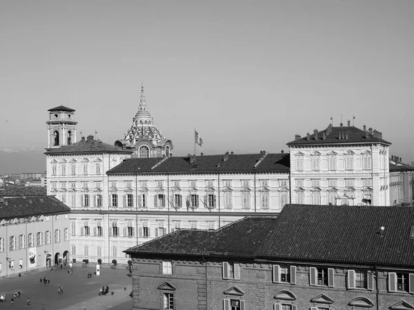 Veduta aerea di Torino in bianco e nero — Foto Stock
