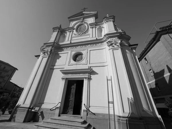 San Giovanni Battista church in Alba in black and white — Stock Photo, Image