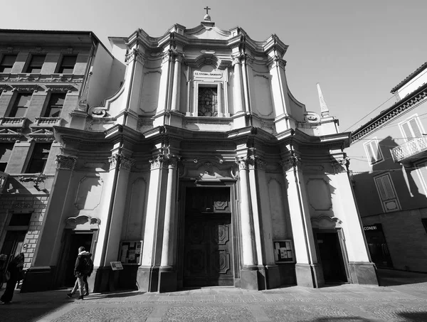 SS Cosma e Alba Damiano kilisede siyah ve beyaz — Stok fotoğraf