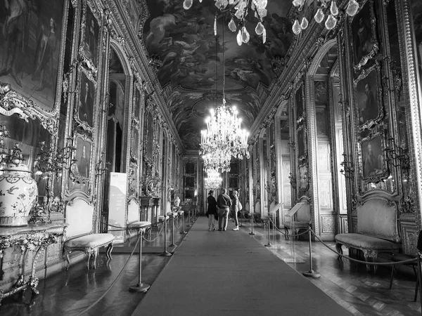 Palazzo Reale en Turín en blanco y negro — Foto de Stock