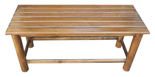 Καρέκλα ξύλινο πάγκο που απομονώνονται σε λευκό — Φωτογραφία Αρχείου