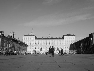 Palazzo Reale, siyah ve beyaz Torino