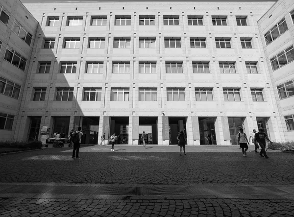 Escola Politécnica em Turim em preto e branco — Fotografia de Stock